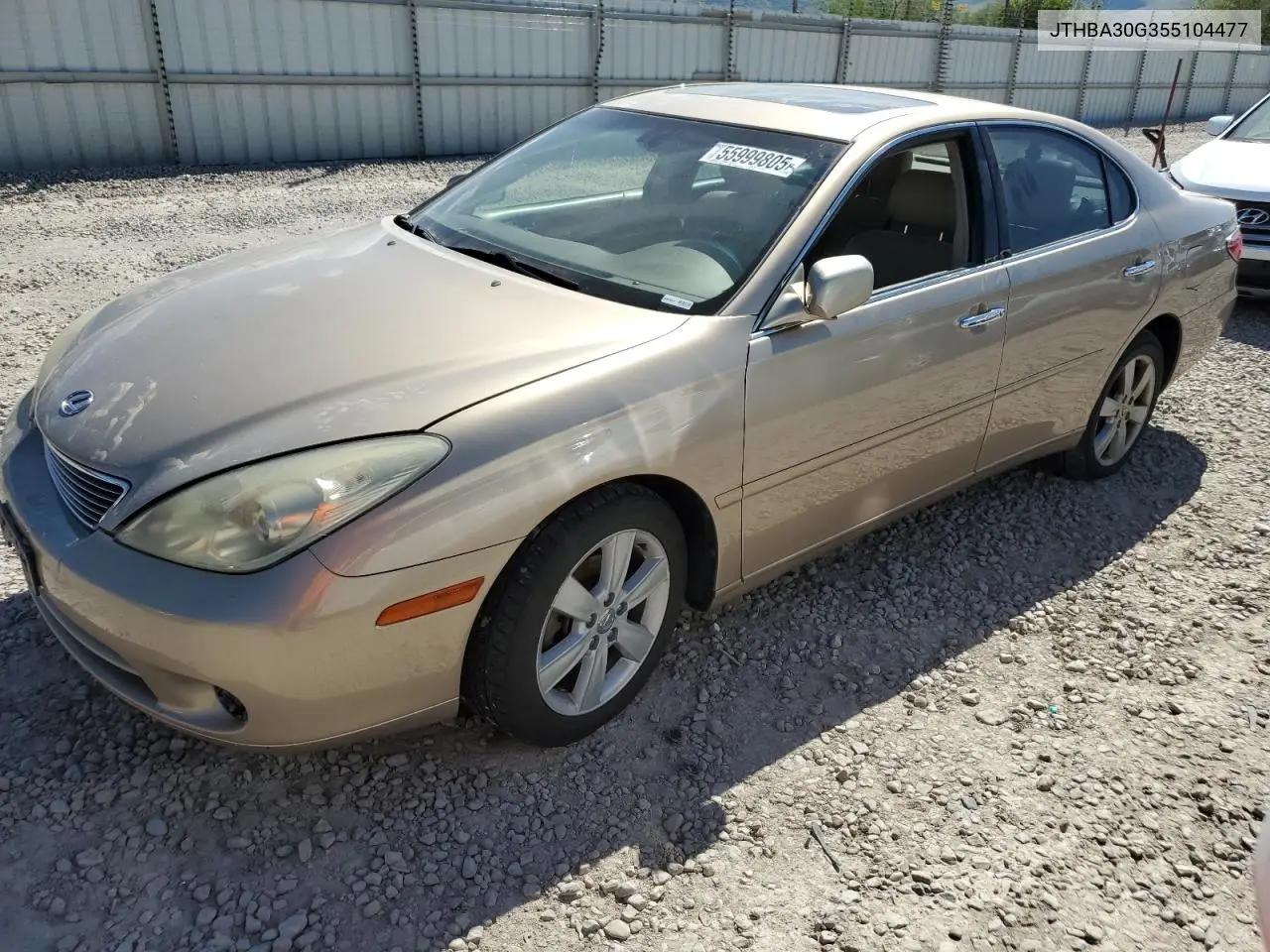 2005 Lexus Es 330 VIN: JTHBA30G355104477 Lot: 55999805