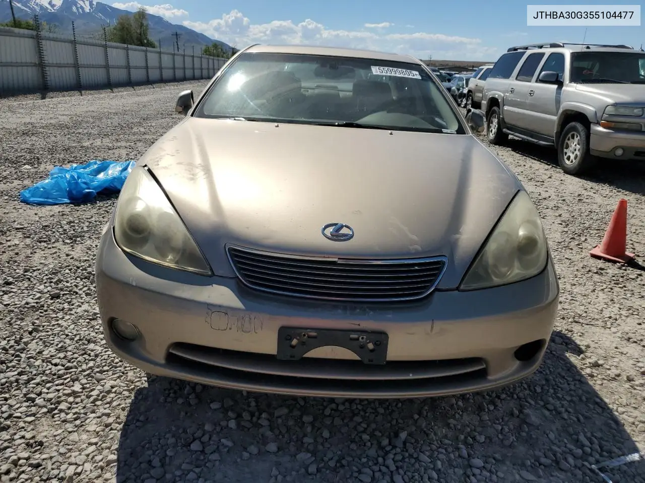 2005 Lexus Es 330 VIN: JTHBA30G355104477 Lot: 55999805