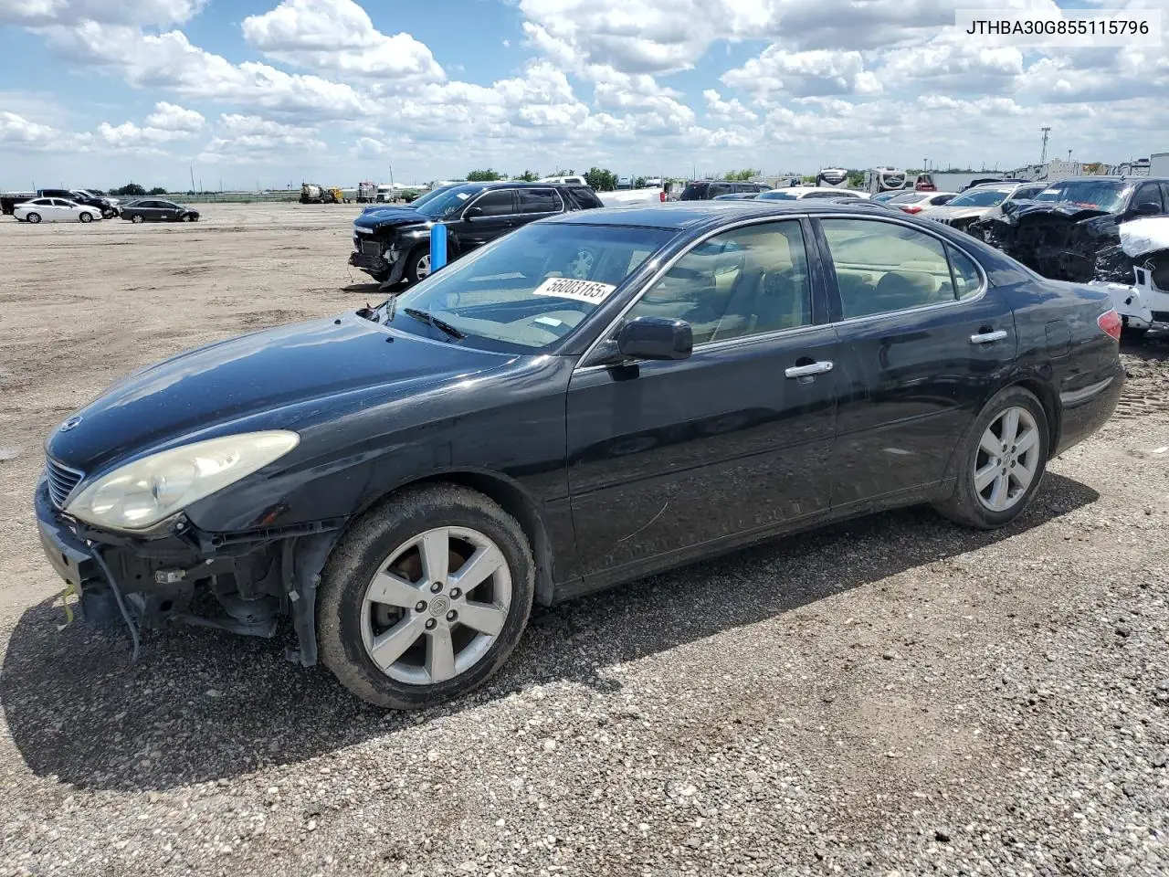 2005 Lexus Es 330 VIN: JTHBA30G855115796 Lot: 56003165