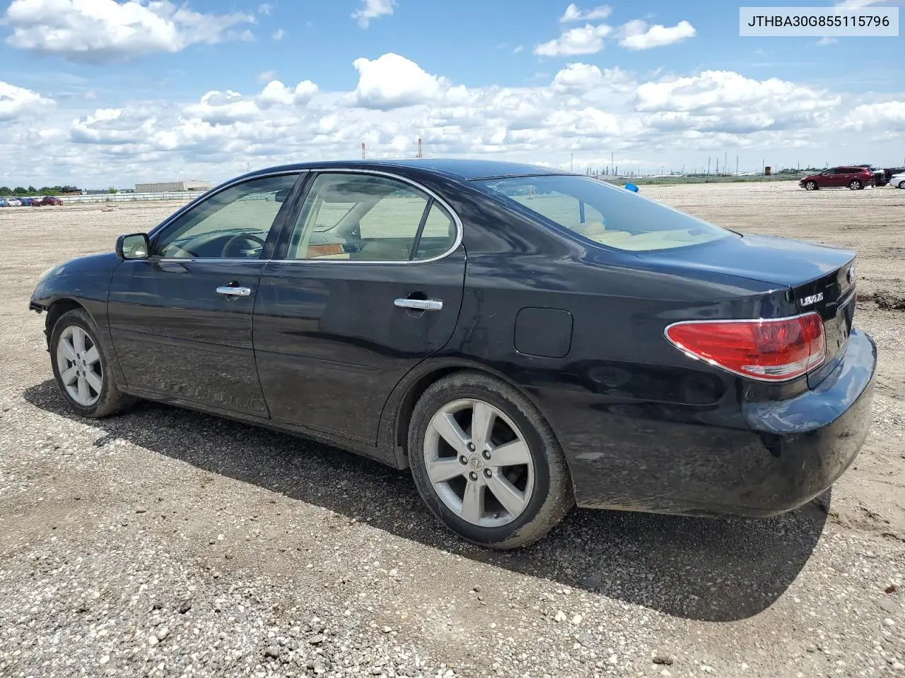 2005 Lexus Es 330 VIN: JTHBA30G855115796 Lot: 56003165