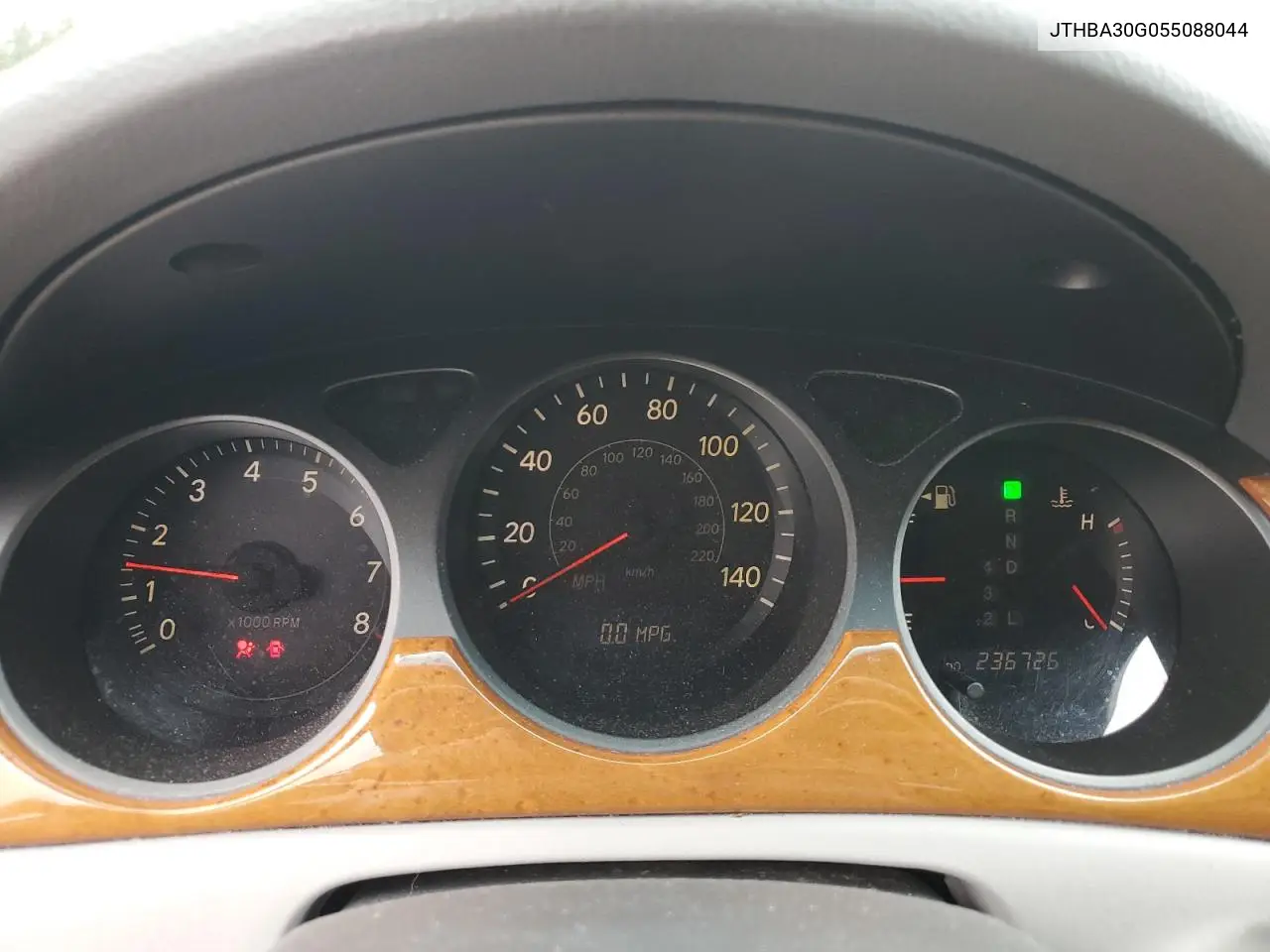 2005 Lexus Es 330 VIN: JTHBA30G055088044 Lot: 56299685