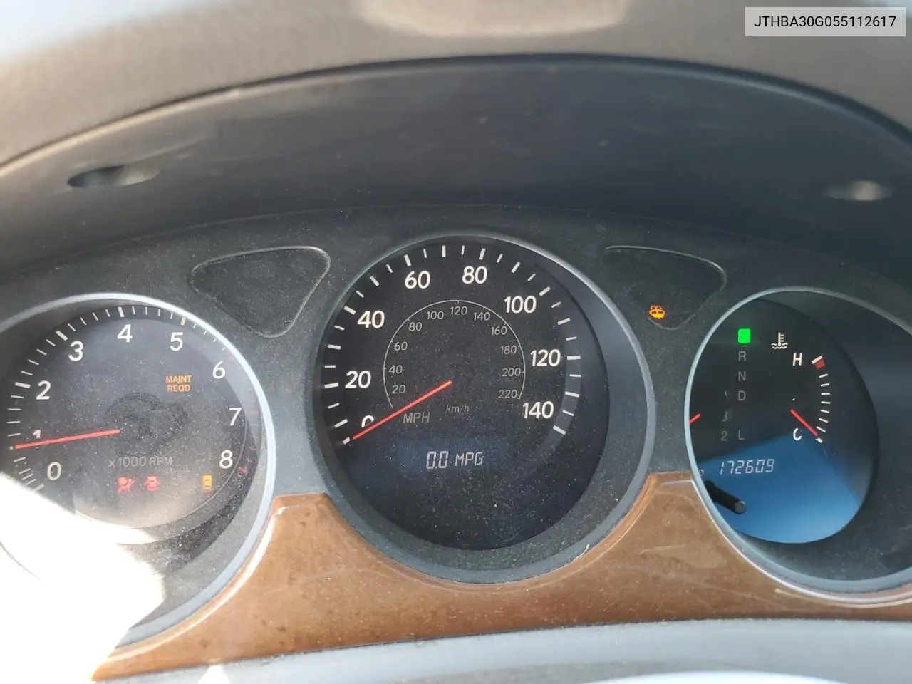 2005 Lexus Es 330 VIN: JTHBA30G055112617 Lot: 60731255