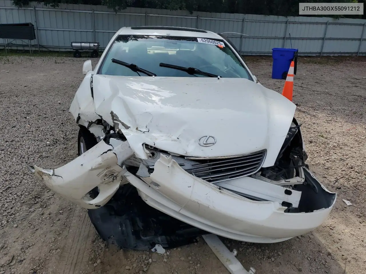 2005 Lexus Es 330 VIN: JTHBA30GX55091212 Lot: 62060025