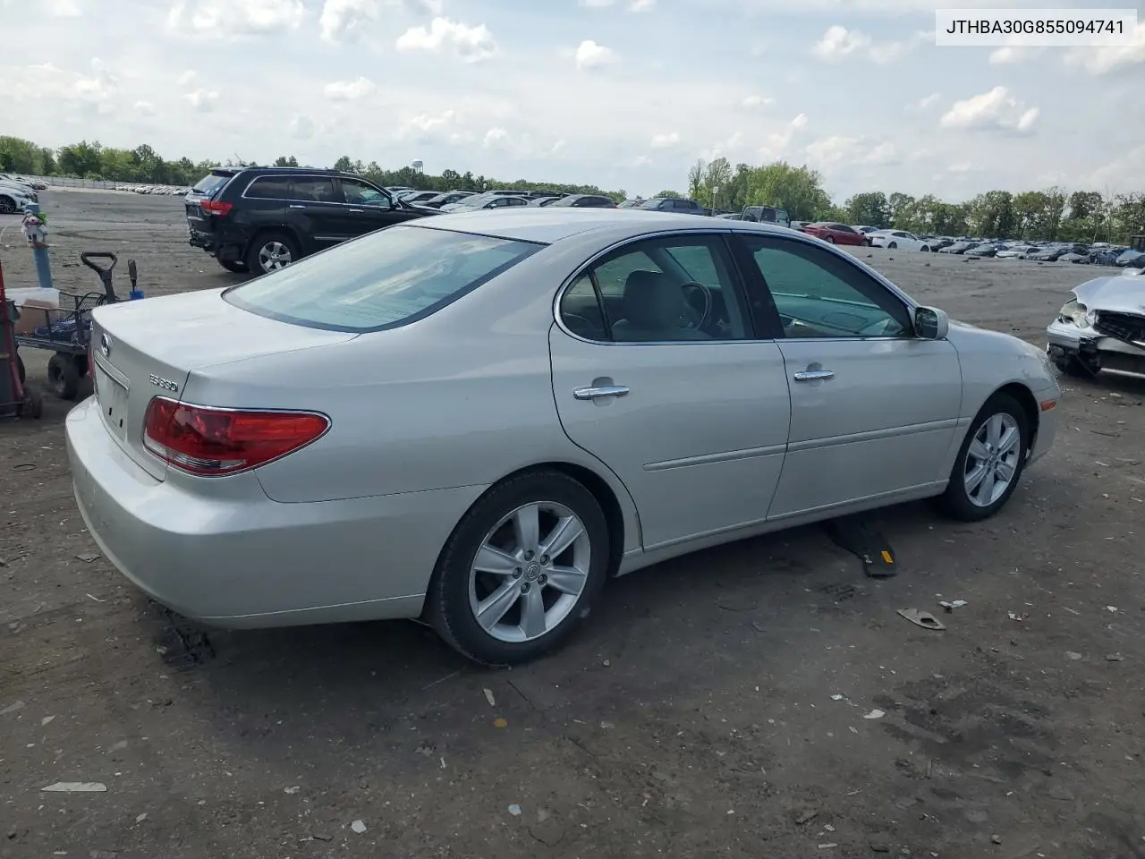 2005 Lexus Es 330 VIN: JTHBA30G855094741 Lot: 62888755