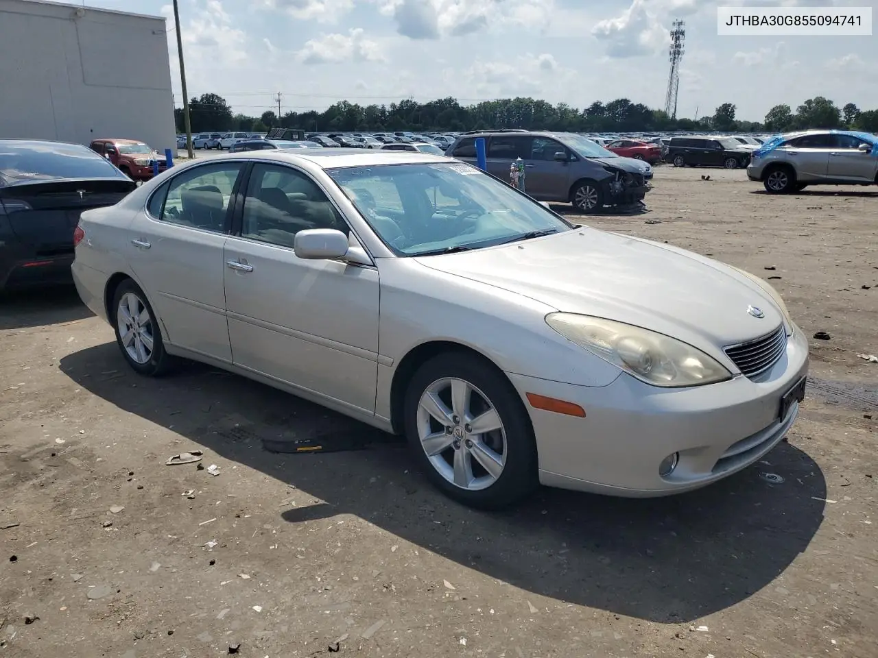 2005 Lexus Es 330 VIN: JTHBA30G855094741 Lot: 62888755