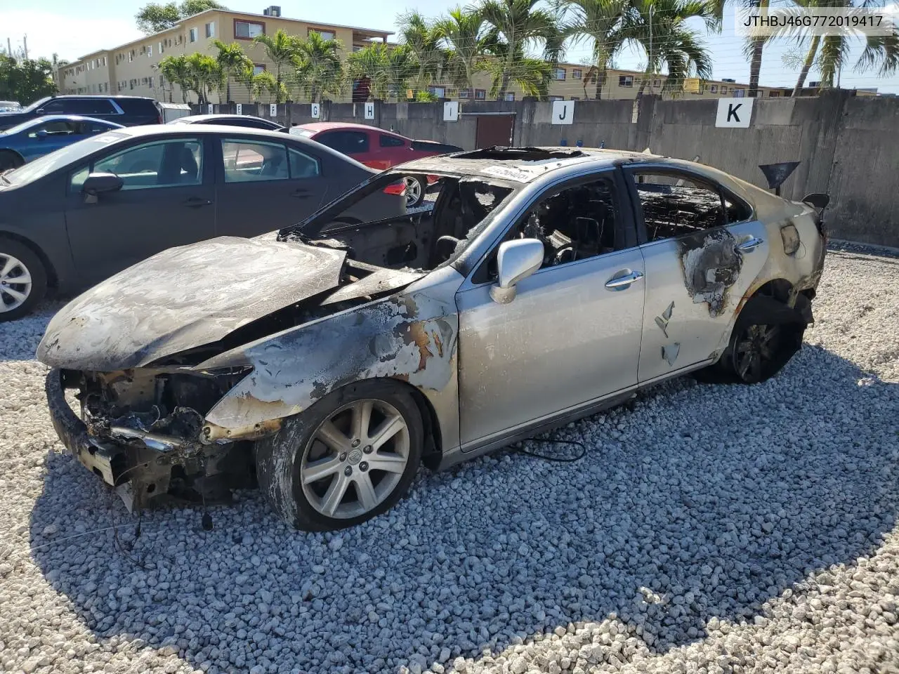 2007 Lexus Es 350 VIN: JTHBJ46G772019417 Lot: 51256405