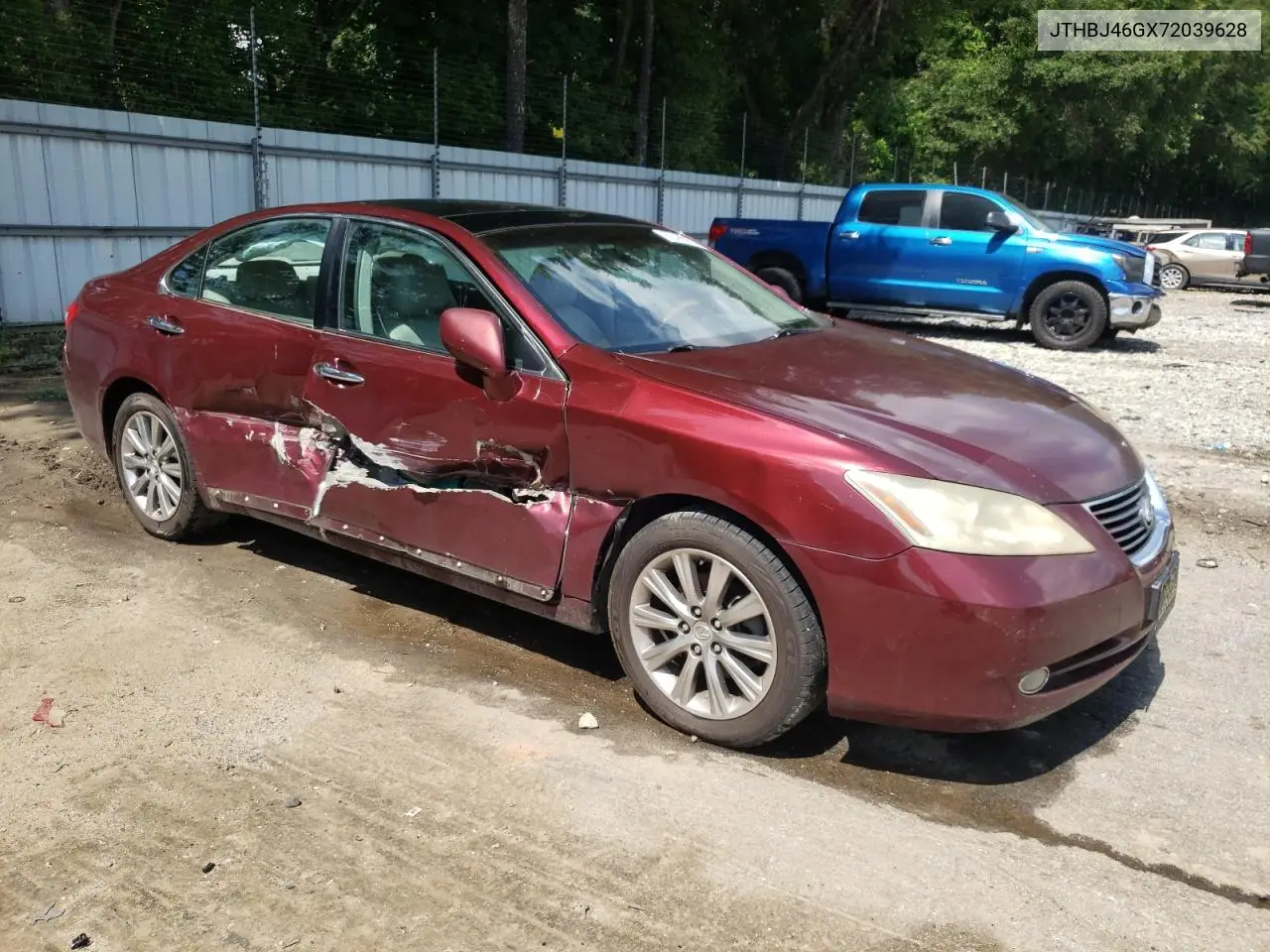 2007 Lexus Es 350 VIN: JTHBJ46GX72039628 Lot: 62488265