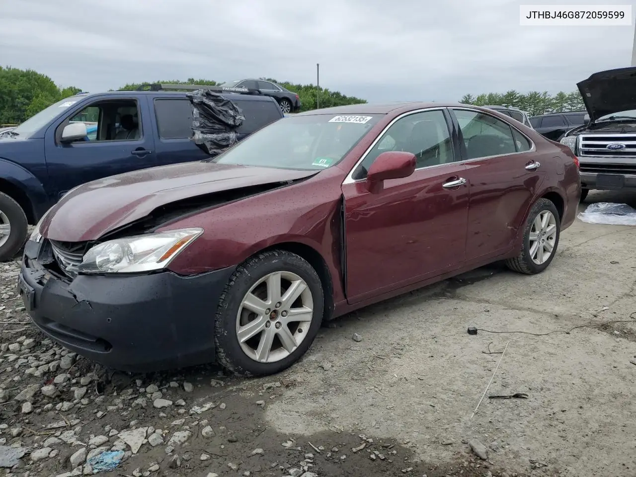 2007 Lexus Es 350 VIN: JTHBJ46G872059599 Lot: 62532135