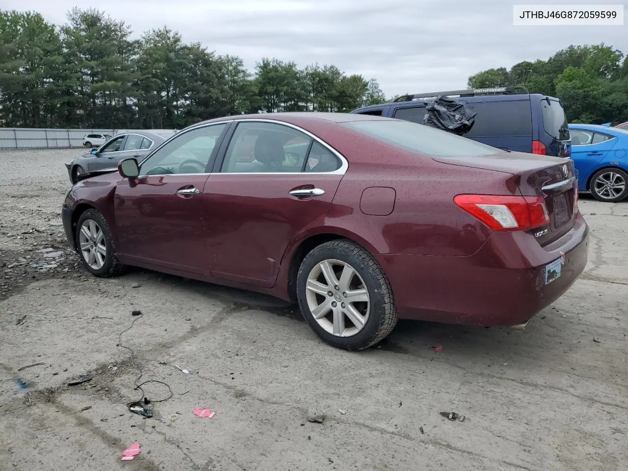 2007 Lexus Es 350 VIN: JTHBJ46G872059599 Lot: 62532135