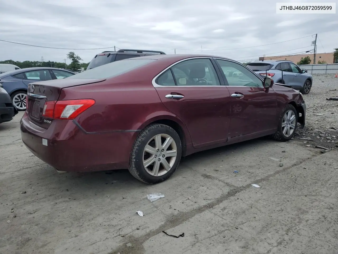 2007 Lexus Es 350 VIN: JTHBJ46G872059599 Lot: 62532135