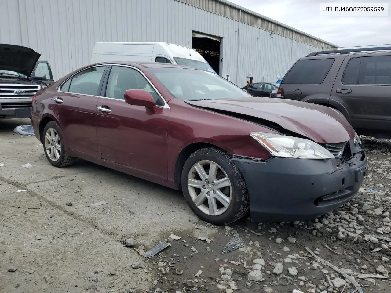 2007 Lexus Es 350 VIN: JTHBJ46G872059599 Lot: 62532135