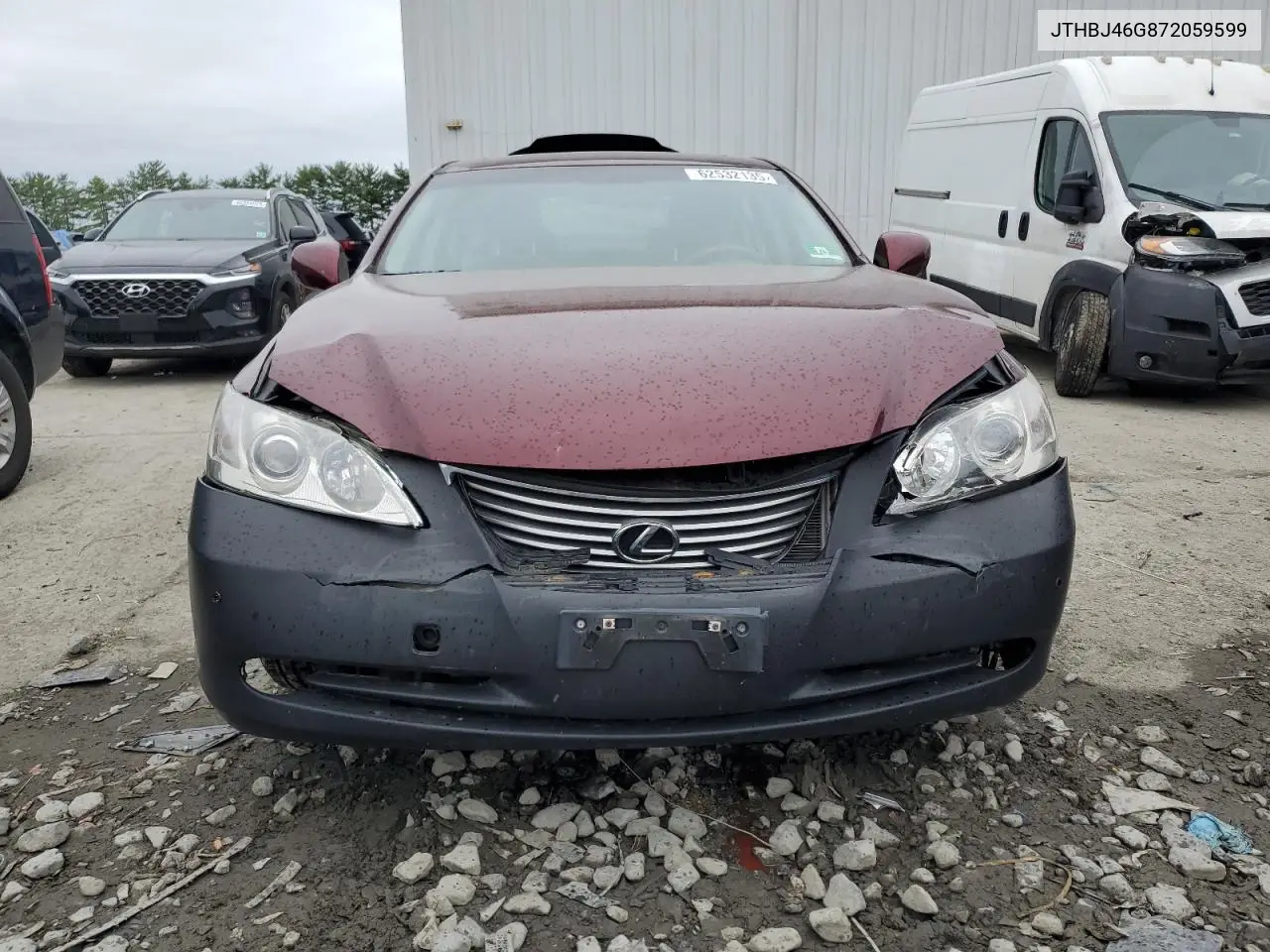 2007 Lexus Es 350 VIN: JTHBJ46G872059599 Lot: 62532135