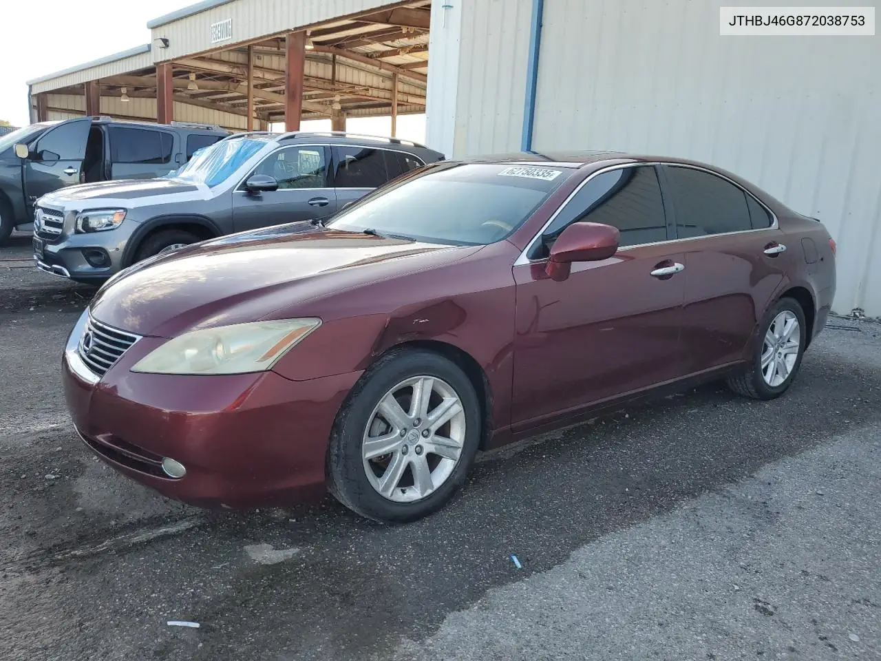 2007 Lexus Es 350 VIN: JTHBJ46G872038753 Lot: 62750335