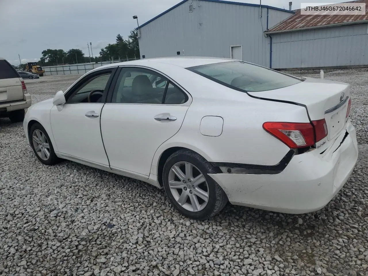 2007 Lexus Es 350 VIN: JTHBJ46G672046642 Lot: 63400745