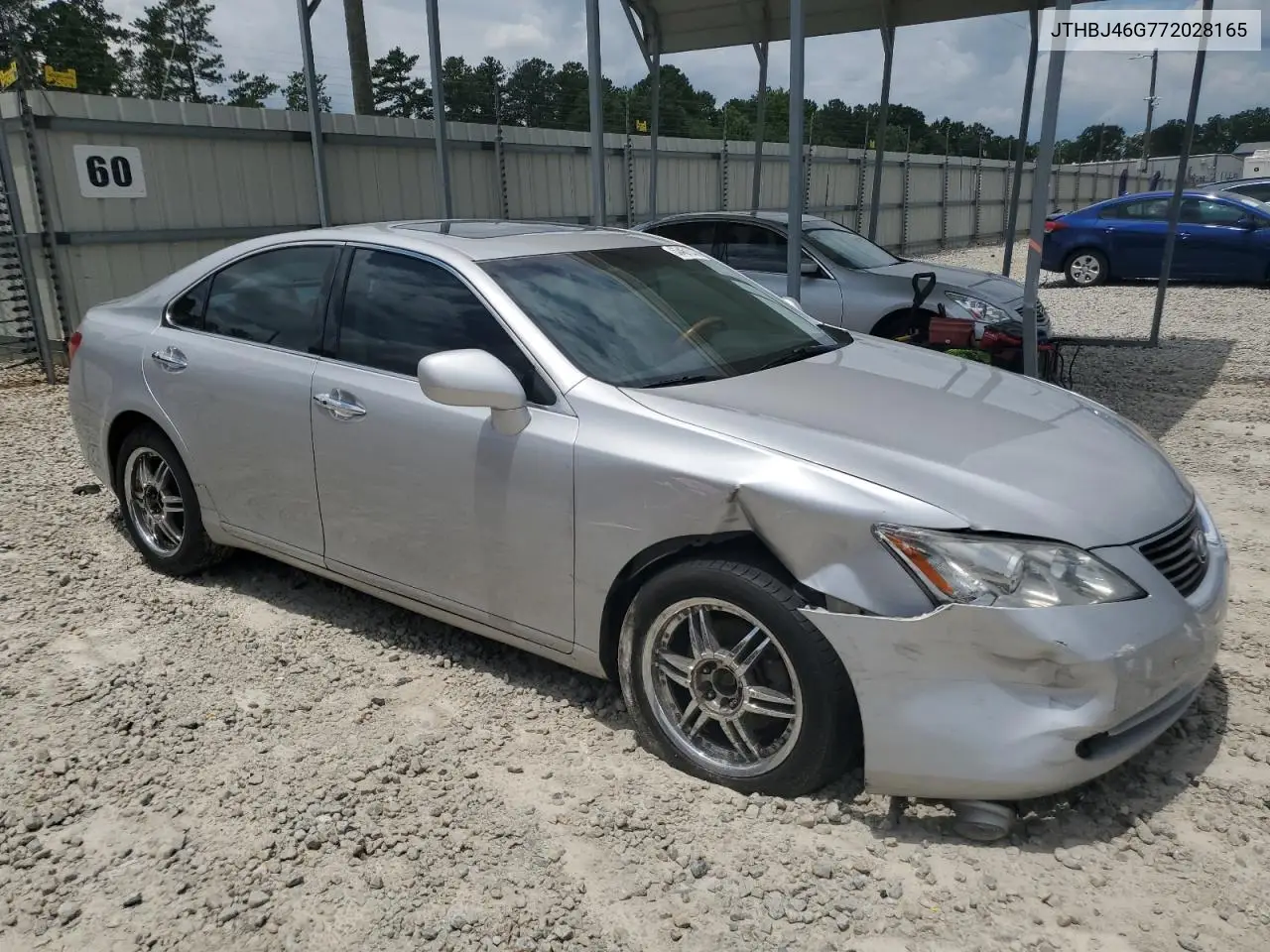 2007 Lexus Es 350 VIN: JTHBJ46G772028165 Lot: 63451245