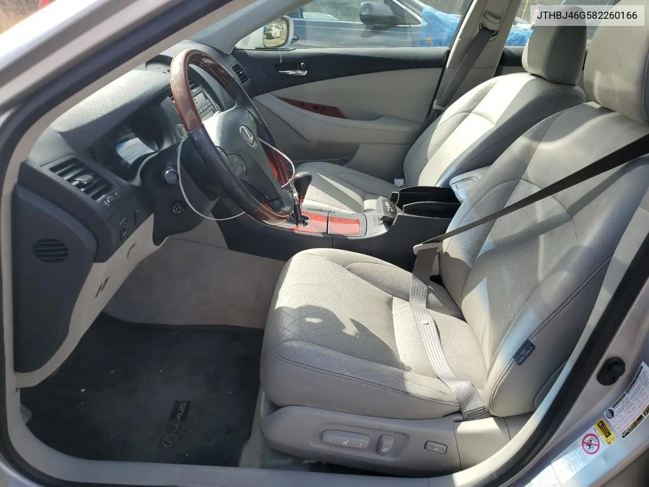 2008 Lexus Es 350 VIN: JTHBJ46G582260166 Lot: 53043915