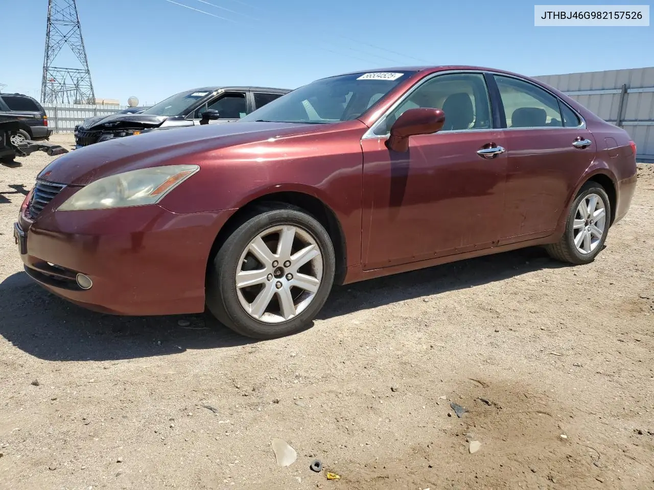 2008 Lexus Es 350 VIN: JTHBJ46G982157526 Lot: 56534525