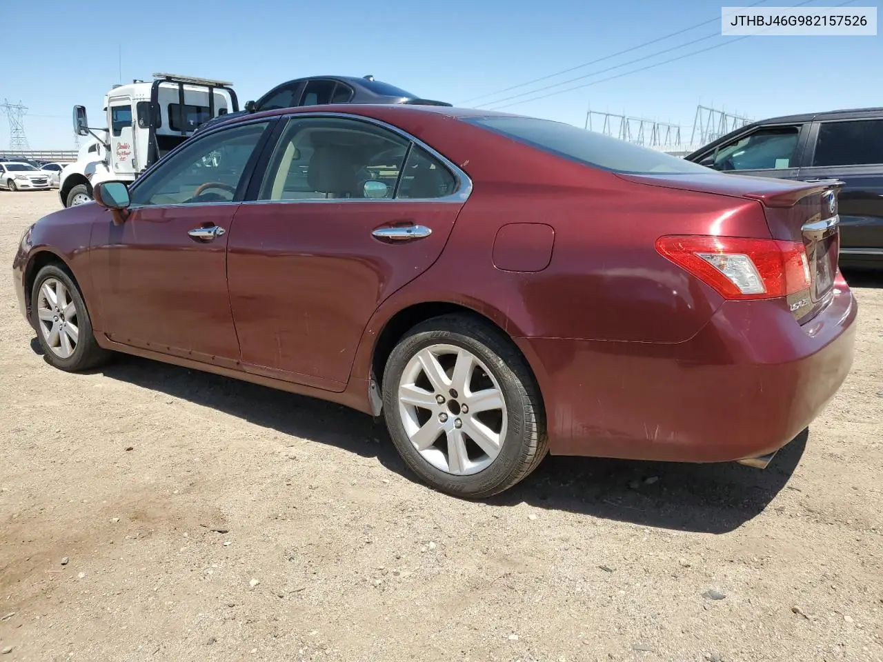2008 Lexus Es 350 VIN: JTHBJ46G982157526 Lot: 56534525