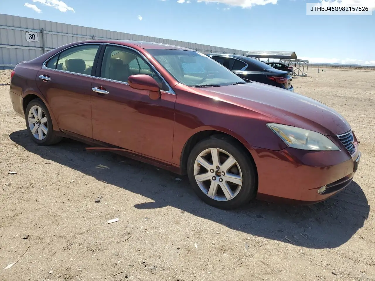 2008 Lexus Es 350 VIN: JTHBJ46G982157526 Lot: 56534525