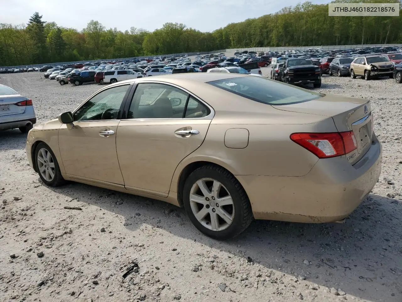 2008 Lexus Es 350 VIN: JTHBJ46G182218576 Lot: 56926375