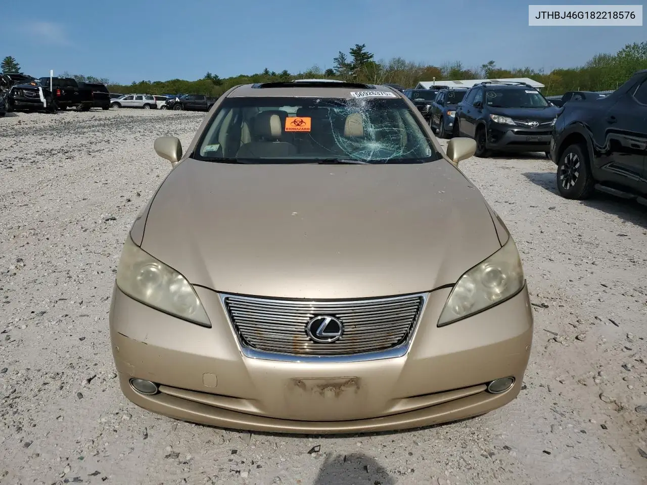 2008 Lexus Es 350 VIN: JTHBJ46G182218576 Lot: 56926375