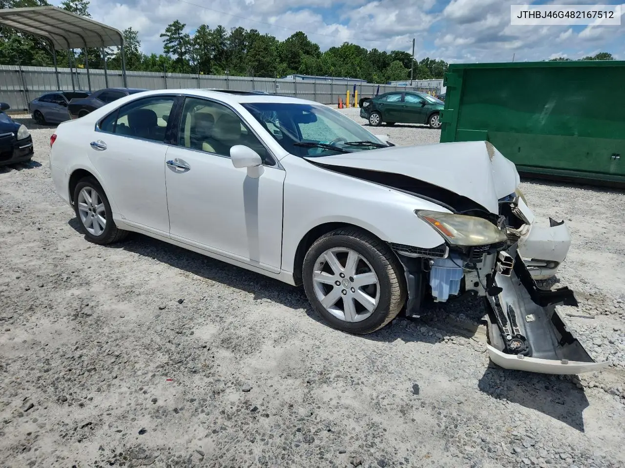 2008 Lexus Es 350 VIN: JTHBJ46G482167512 Lot: 60988745