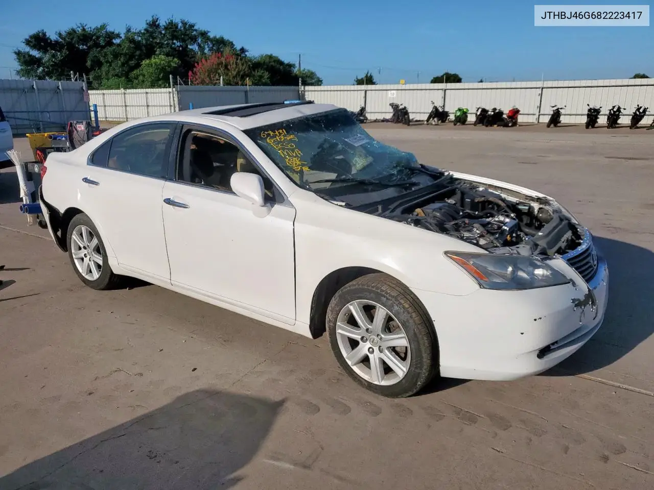 2008 Lexus Es 350 VIN: JTHBJ46G682223417 Lot: 62696535