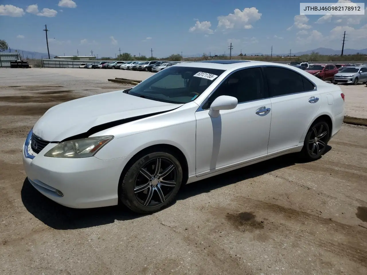 2008 Lexus Es 350 VIN: JTHBJ46G982178912 Lot: 63121755