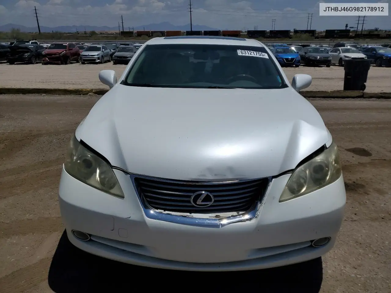 2008 Lexus Es 350 VIN: JTHBJ46G982178912 Lot: 63121755