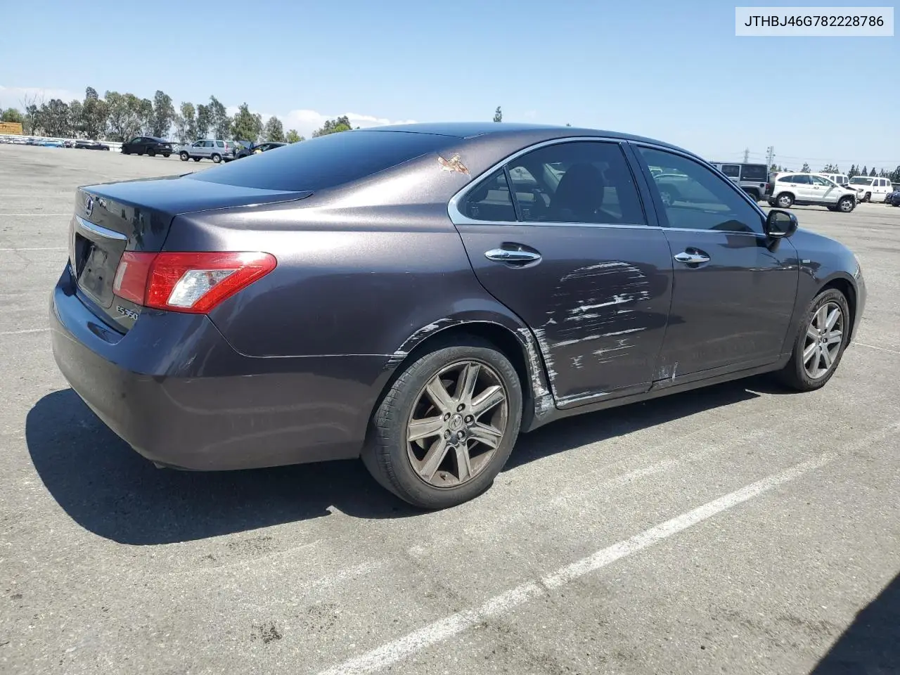 2008 Lexus Es 350 VIN: JTHBJ46G782228786 Lot: 63157385