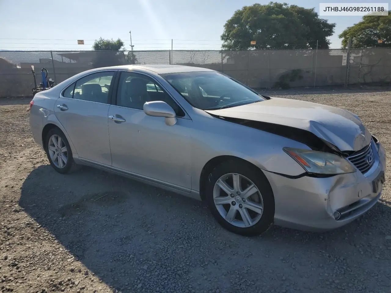 2008 Lexus Es 350 VIN: JTHBJ46G982261188 Lot: 66109095