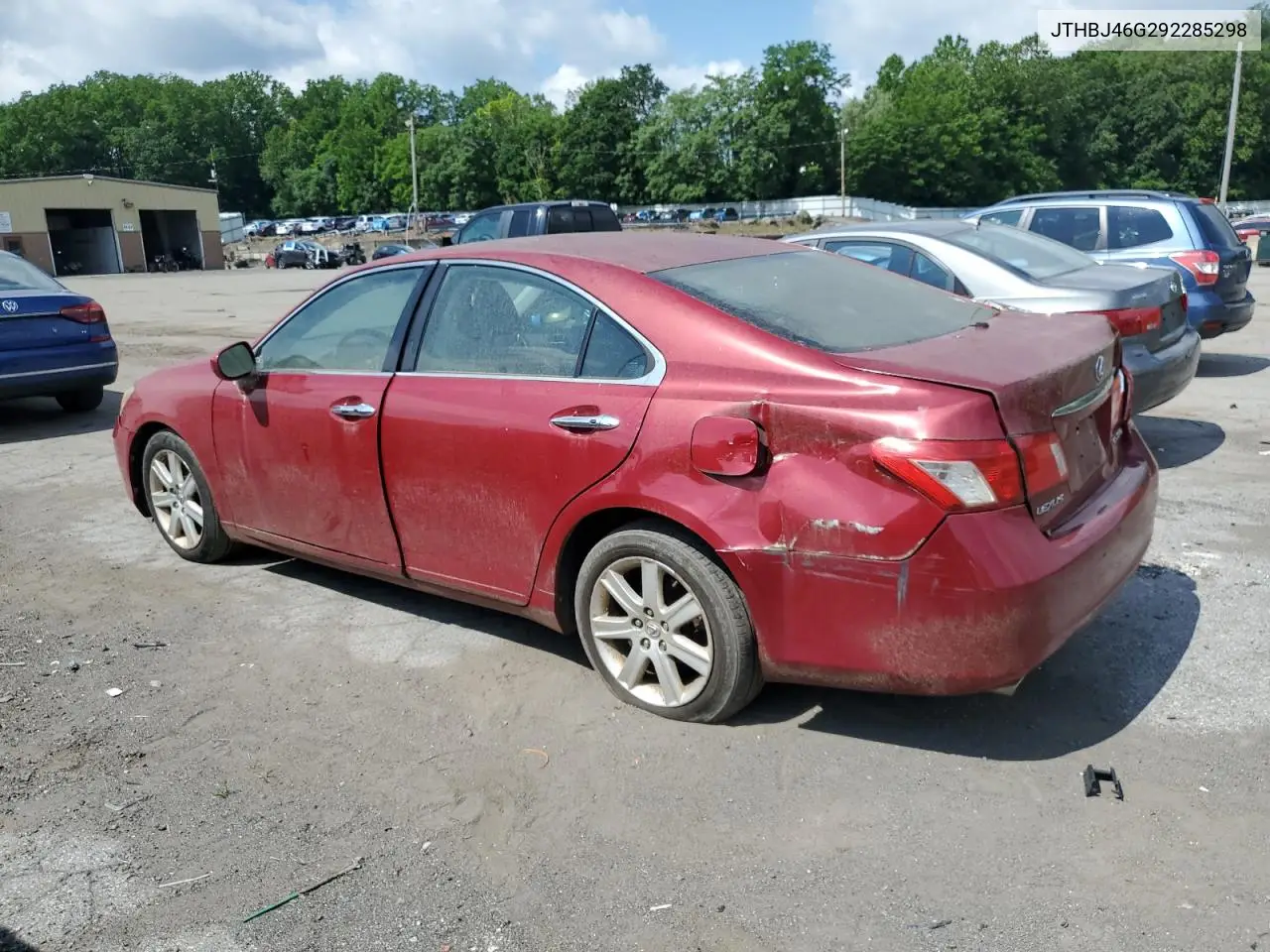 2009 Lexus Es 350 VIN: JTHBJ46G292285298 Lot: 63025825
