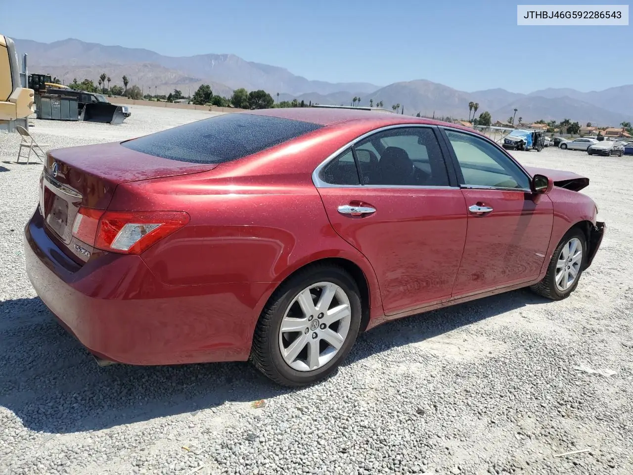 2009 Lexus Es 350 VIN: JTHBJ46G592286543 Lot: 65813555