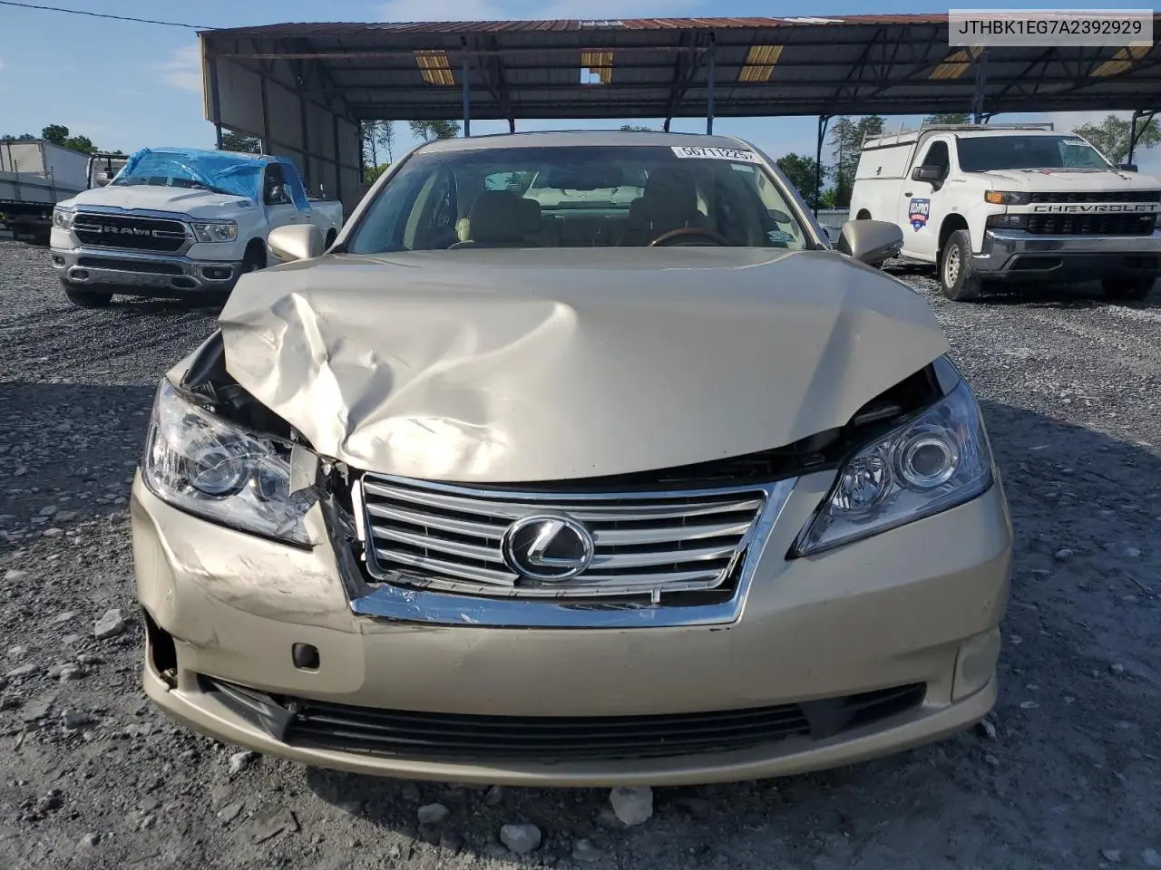 2010 Lexus Es 350 VIN: JTHBK1EG7A2392929 Lot: 56711225