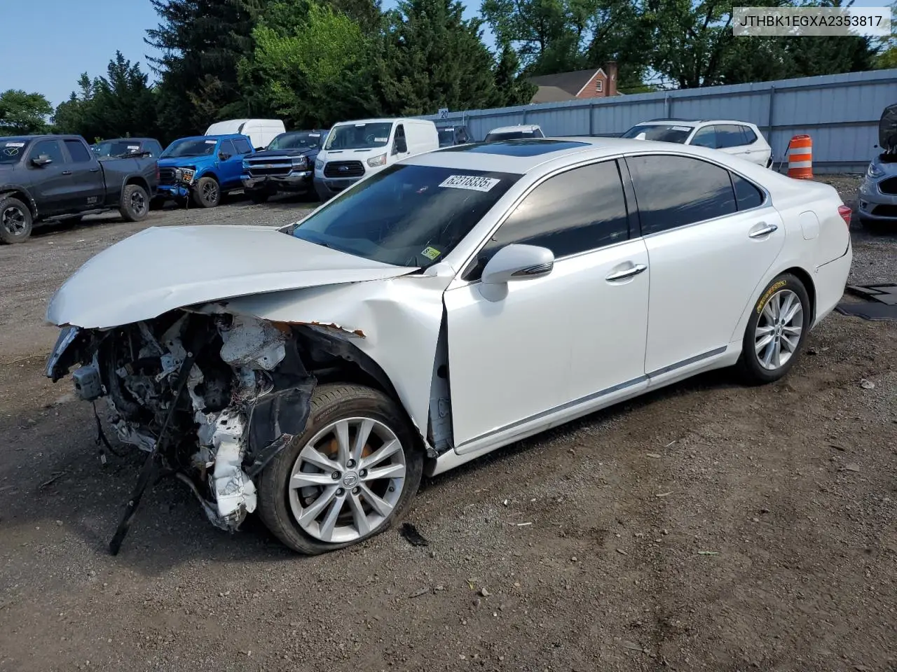 2010 Lexus Es 350 VIN: JTHBK1EGXA2353817 Lot: 62318335