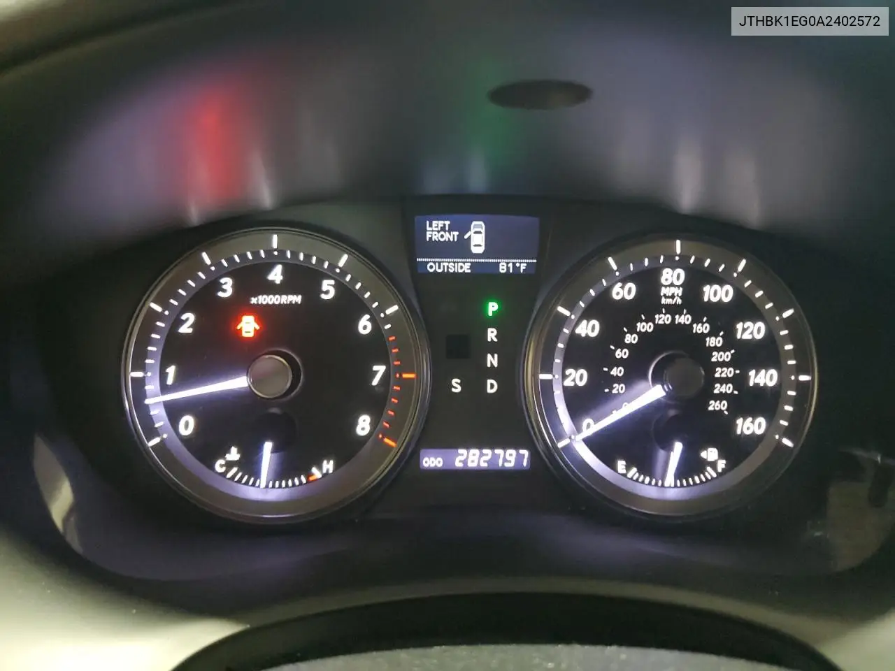 2010 Lexus Es 350 VIN: JTHBK1EG0A2402572 Lot: 62947675