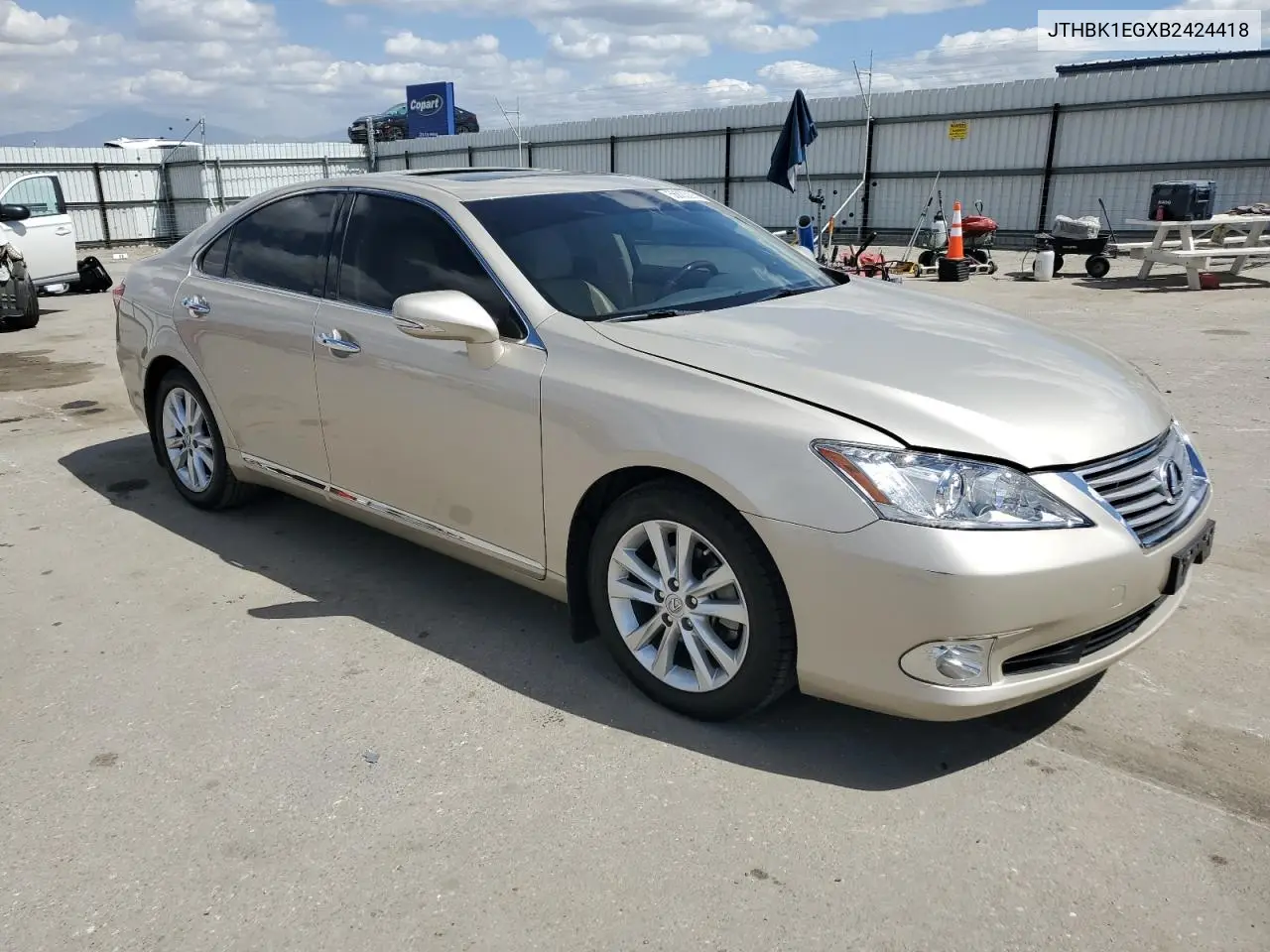 2011 Lexus Es 350 VIN: JTHBK1EGXB2424418 Lot: 56883205