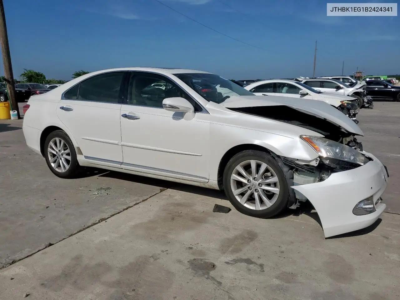 2011 Lexus Es 350 VIN: JTHBK1EG1B2424341 Lot: 56909905