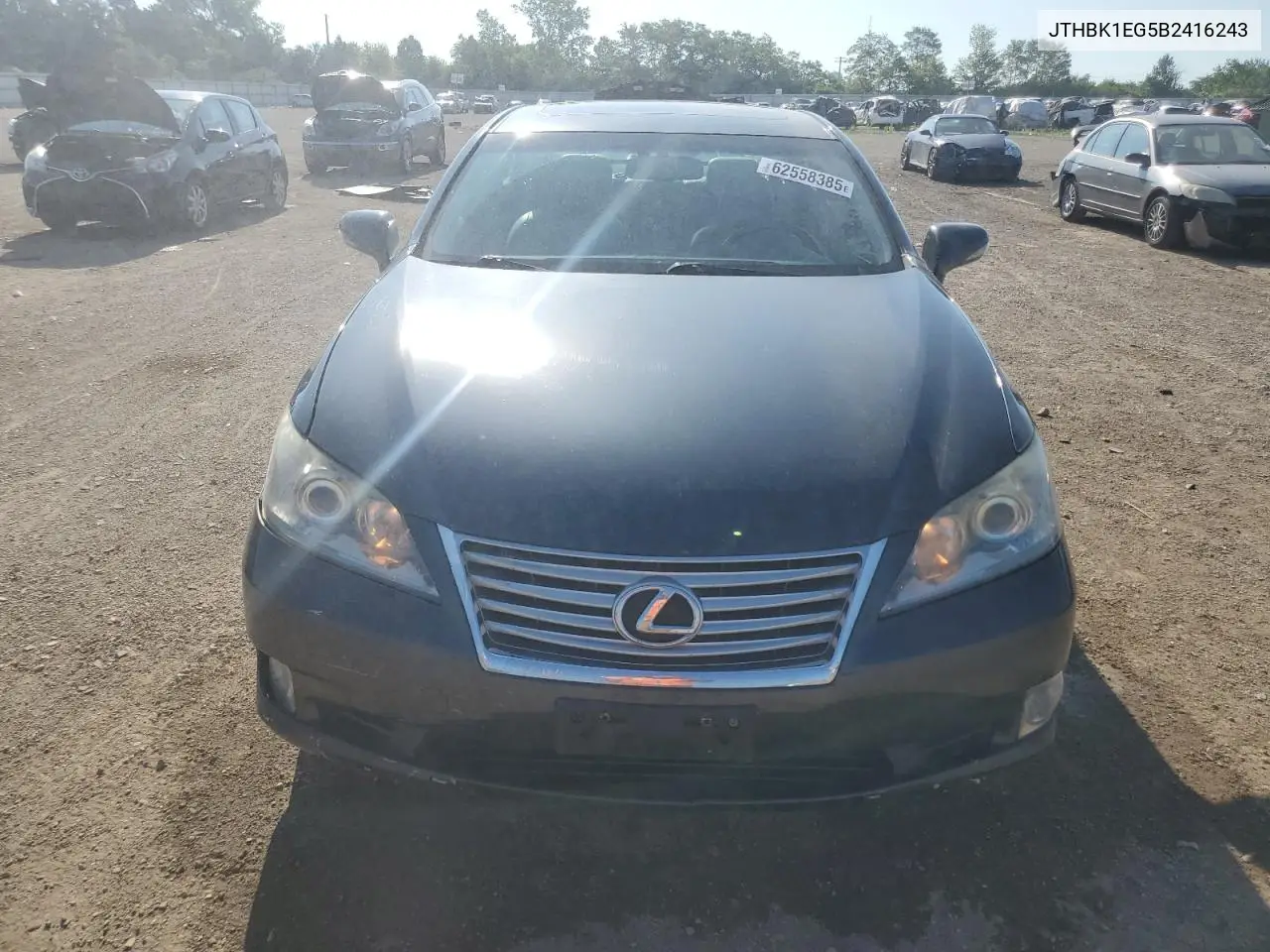 2011 Lexus Es 350 VIN: JTHBK1EG5B2416243 Lot: 62558385
