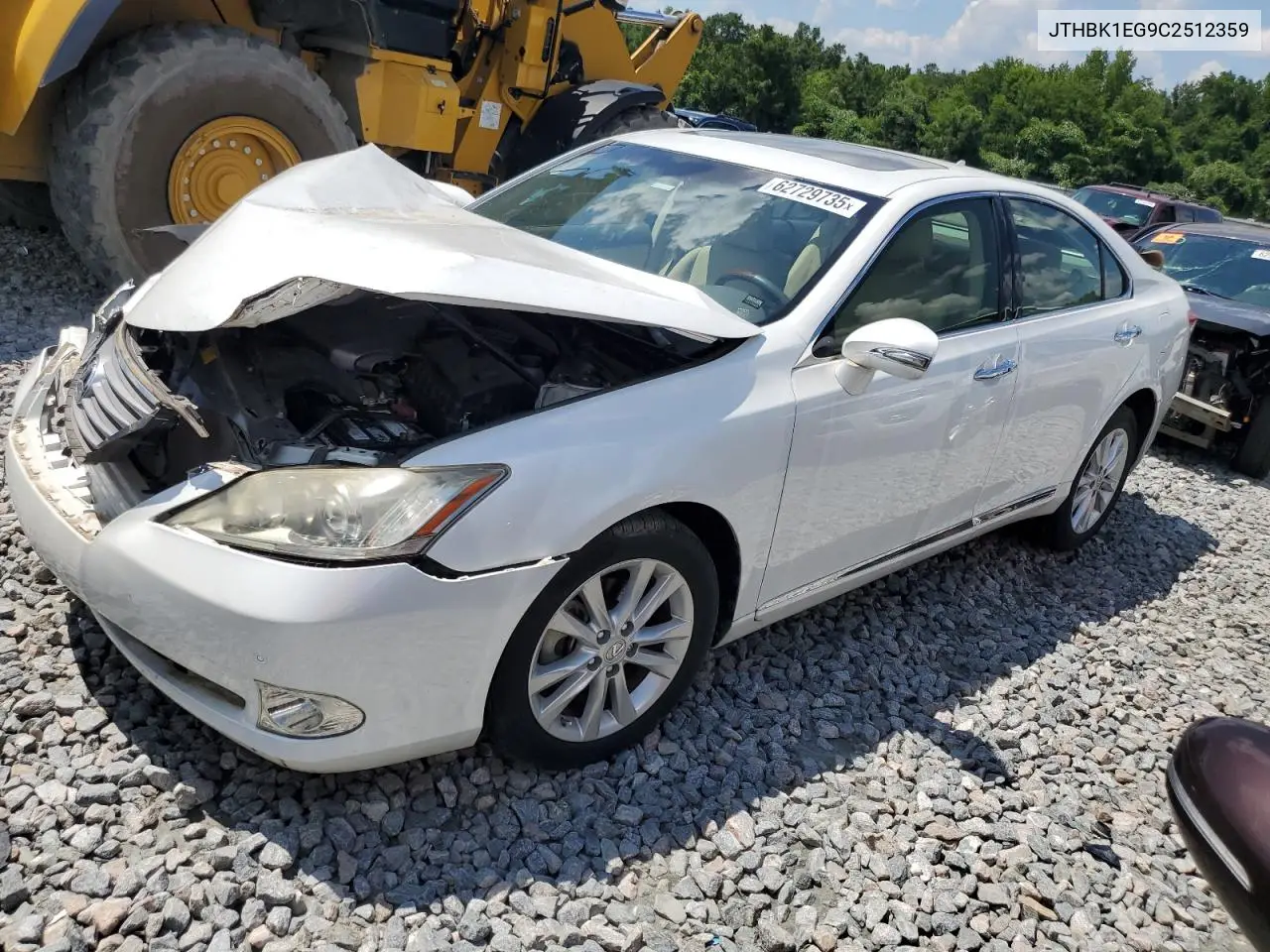 2012 Lexus Es 350 VIN: JTHBK1EG9C2512359 Lot: 62729735