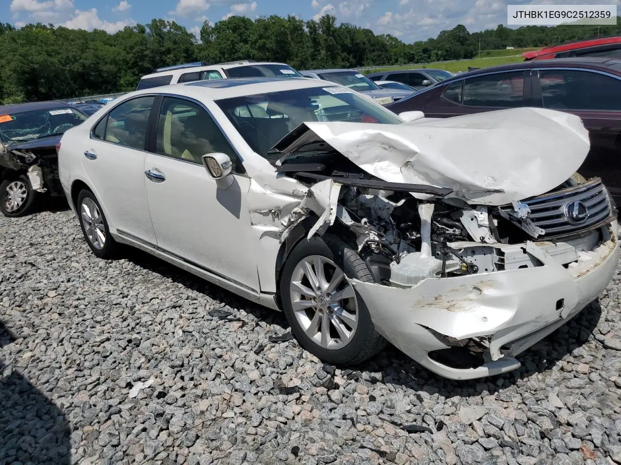 2012 Lexus Es 350 VIN: JTHBK1EG9C2512359 Lot: 62729735