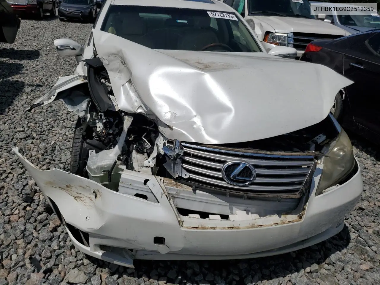 2012 Lexus Es 350 VIN: JTHBK1EG9C2512359 Lot: 62729735