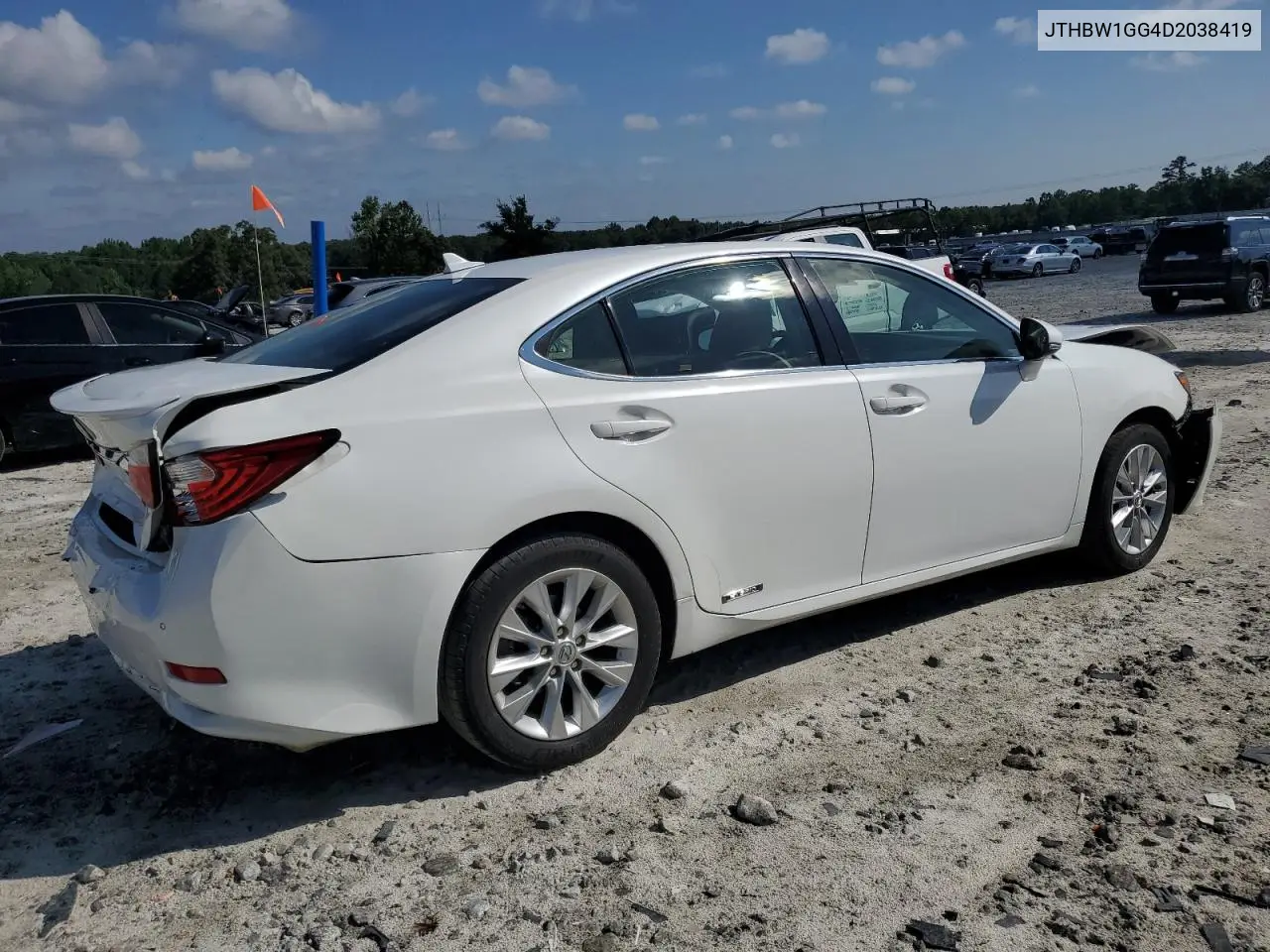 2013 Lexus Es 300H VIN: JTHBW1GG4D2038419 Lot: 62931915