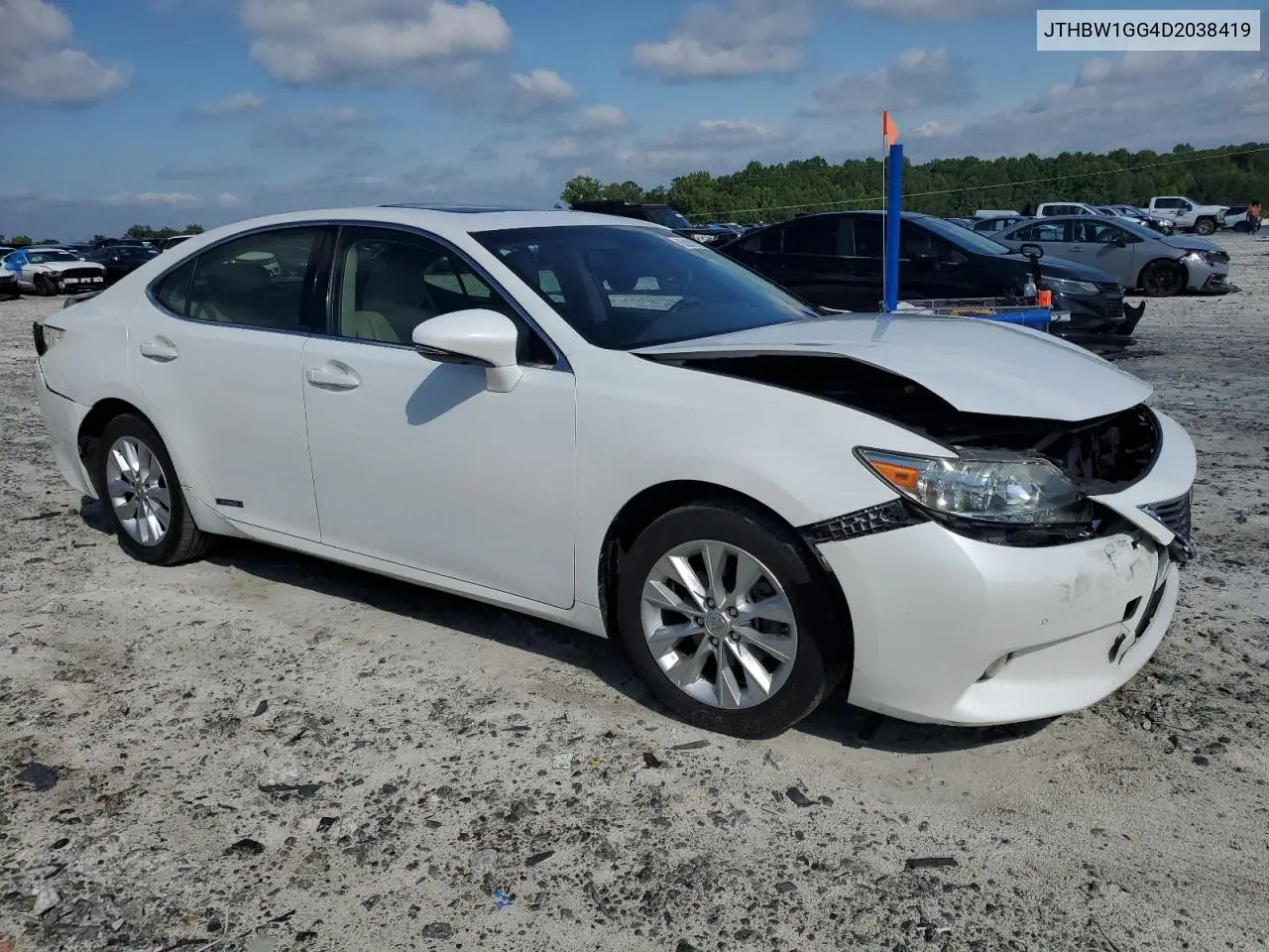 2013 Lexus Es 300H VIN: JTHBW1GG4D2038419 Lot: 62931915