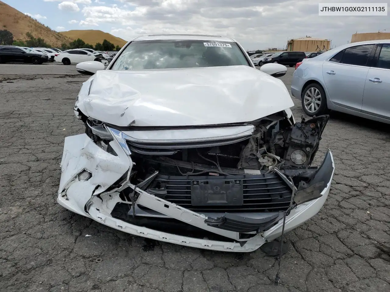 2016 Lexus Es 300H VIN: JTHBW1GGXG2111135 Lot: 57091375