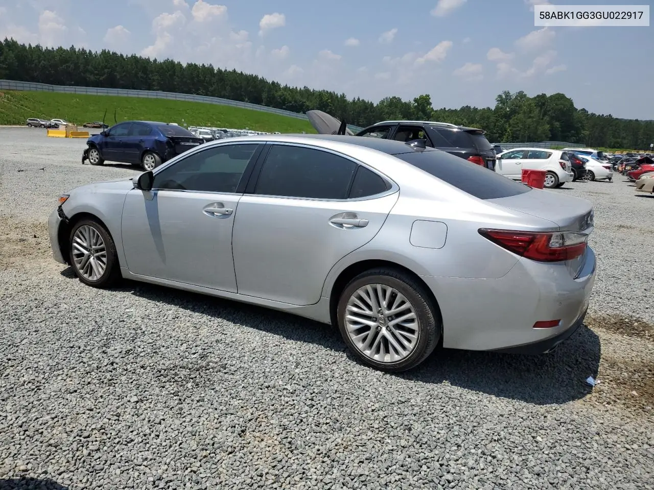 2016 Lexus Es 350 VIN: 58ABK1GG3GU022917 Lot: 62547645
