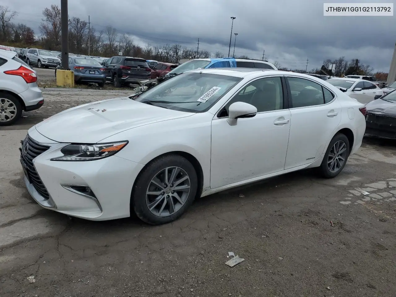 2016 Lexus Es 300H VIN: JTHBW1GG1G2113792 Lot: 81995344