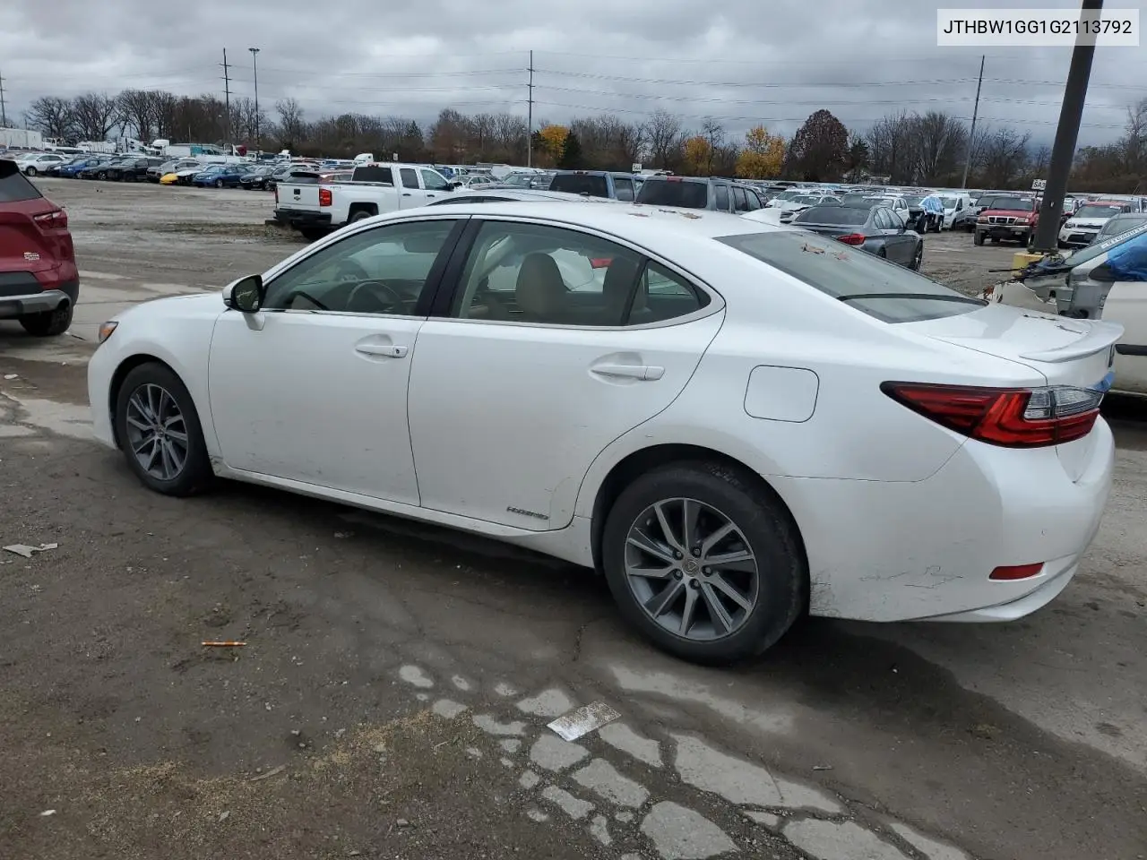 2016 Lexus Es 300H VIN: JTHBW1GG1G2113792 Lot: 81995344