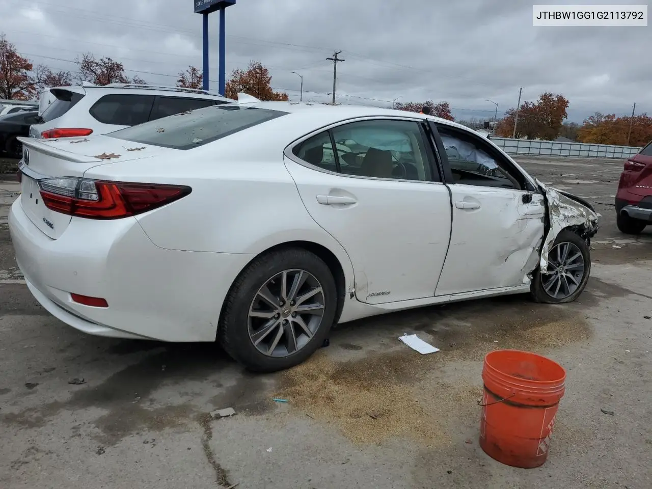 2016 Lexus Es 300H VIN: JTHBW1GG1G2113792 Lot: 81995344