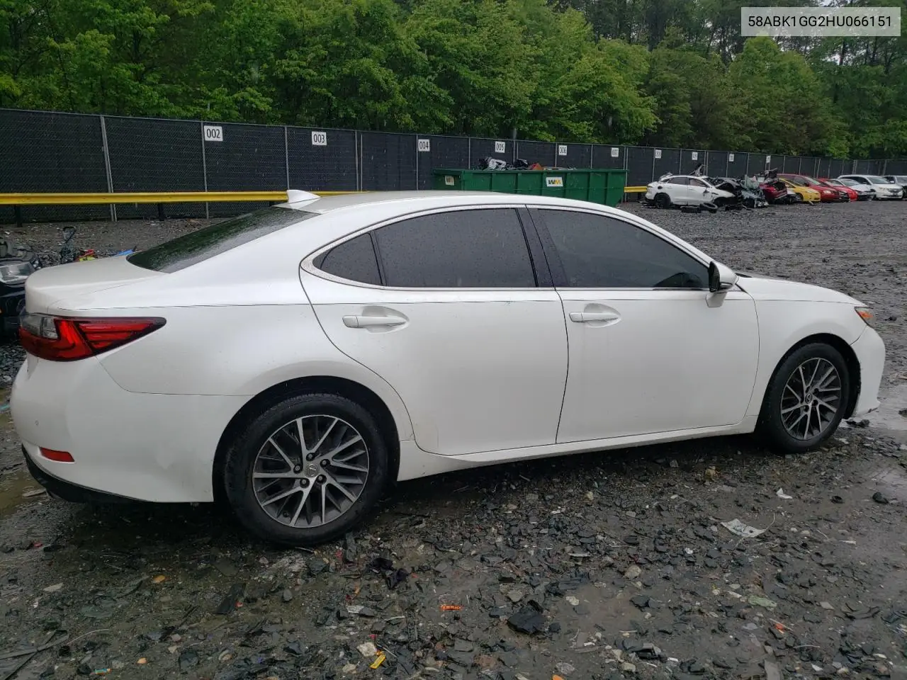 2017 Lexus Es 350 VIN: 58ABK1GG2HU066151 Lot: 56192085
